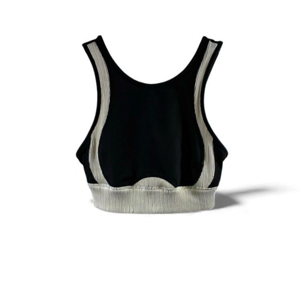 ALO Electric Sports Bra in Black and Ivory Size XS